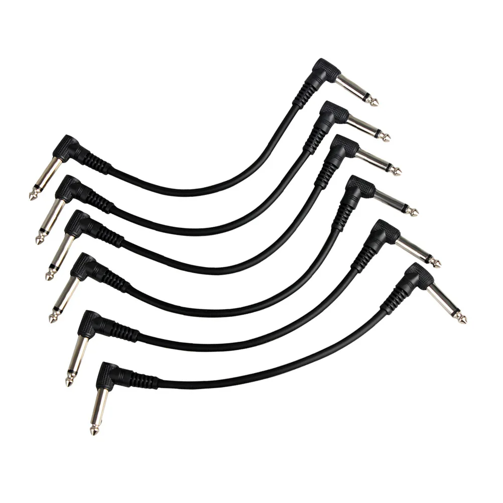 

6 PCS Cable Electric Guitar Instrument Bass Musical Keyboard Right to