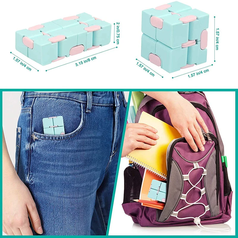 5pcs Magische Puzzel Kubus Anti Stress Relief Speelgoed voor Volwassenen kinderen Kubus Blokken Zintuiglijke Speelgoed voor Autisme ADHD OCD Angst hand Speelgoed