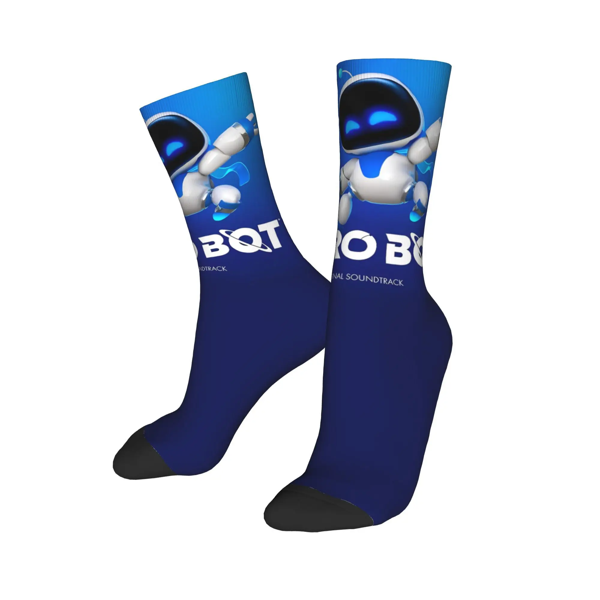 Astrobot Astros Playroom Design Dress Socks Stuff for Daily Wear Cozy Gamer Robot Print Socks