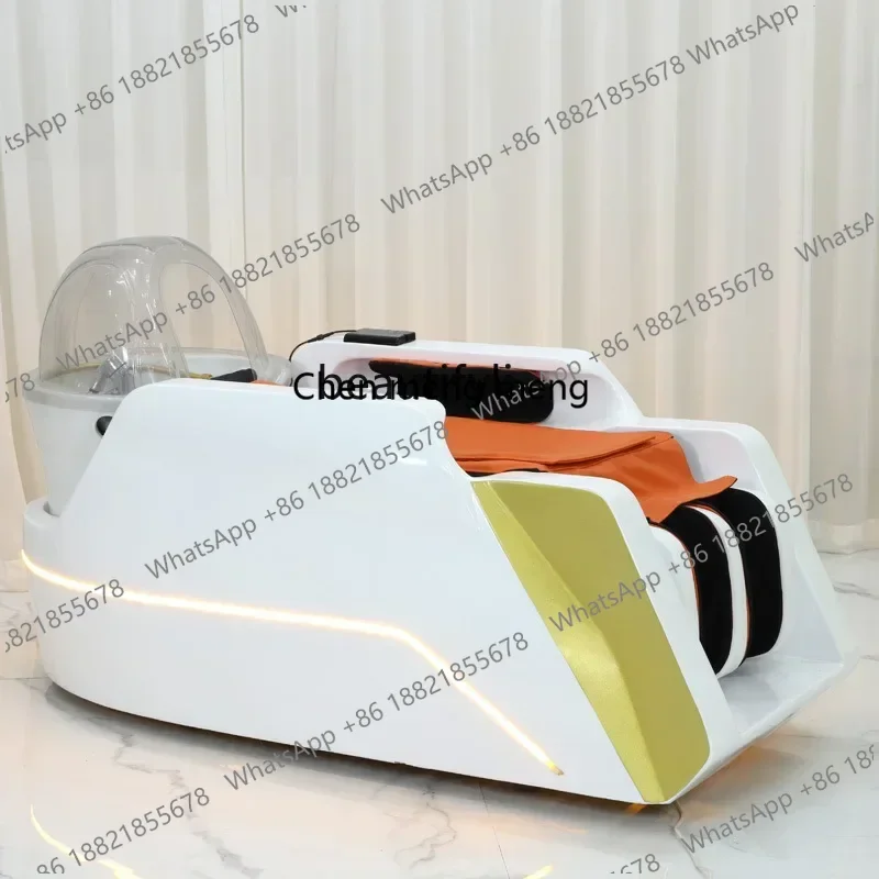 

Массажная кровать ZC182FRP с керамической раковиной, функцией фумигации и возможностью перемещения, для массажа и процедур для головы.