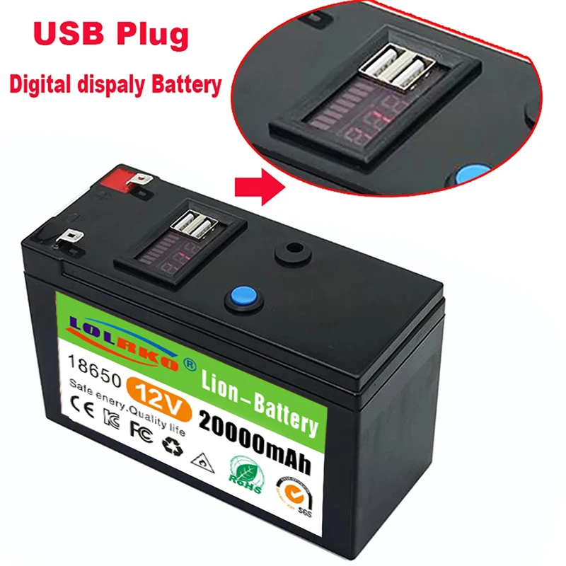 Brand new sprayer 12V 20Ah 3S6P volt built-in high current 20A BMS 18650 lithium battery pack for electric vehicle battery