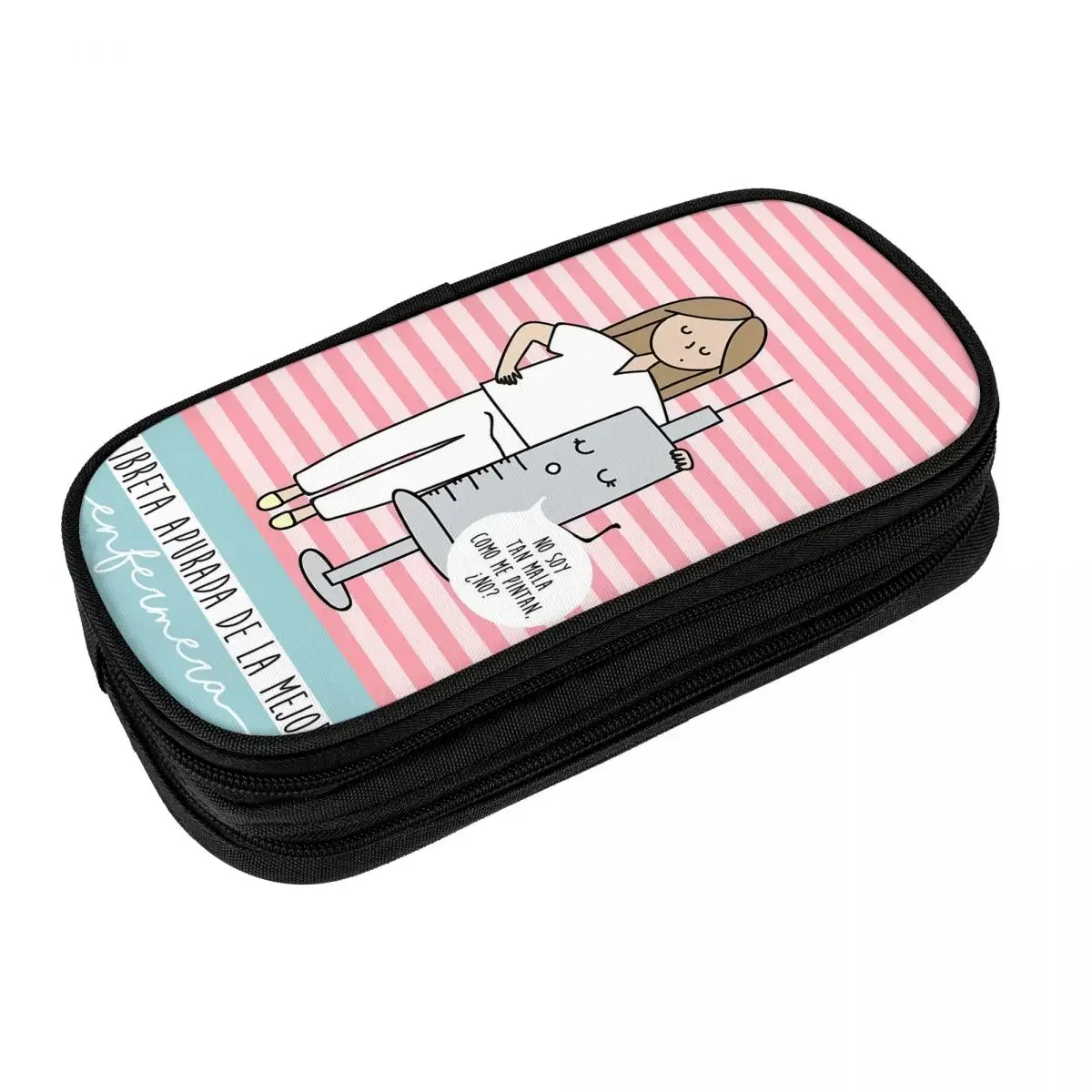 Cartoon Nurse Kawaii Pencil Case Boys Gilrs Large Storage Health Care Nursing Pencil Bag Pouch Students Stationery