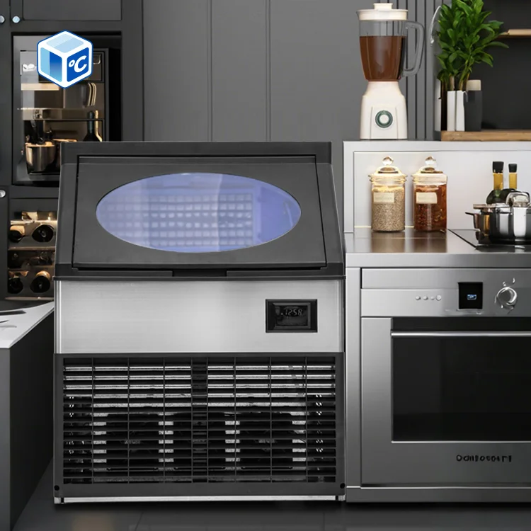 

Portable Mini Ice Cube Maker Ice Machine73KG/24h 95KG/24h 117KG/24h Commercial Cube Ice Machine for Business