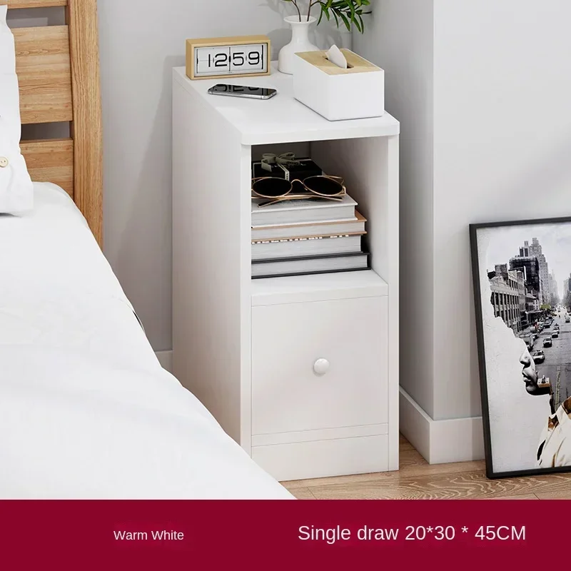 Contracted And Contemporary Bedroom Bedside Table Receive Mini Storage Cabinet Group Narrow Simple Little Cupboard Wooden Cabine