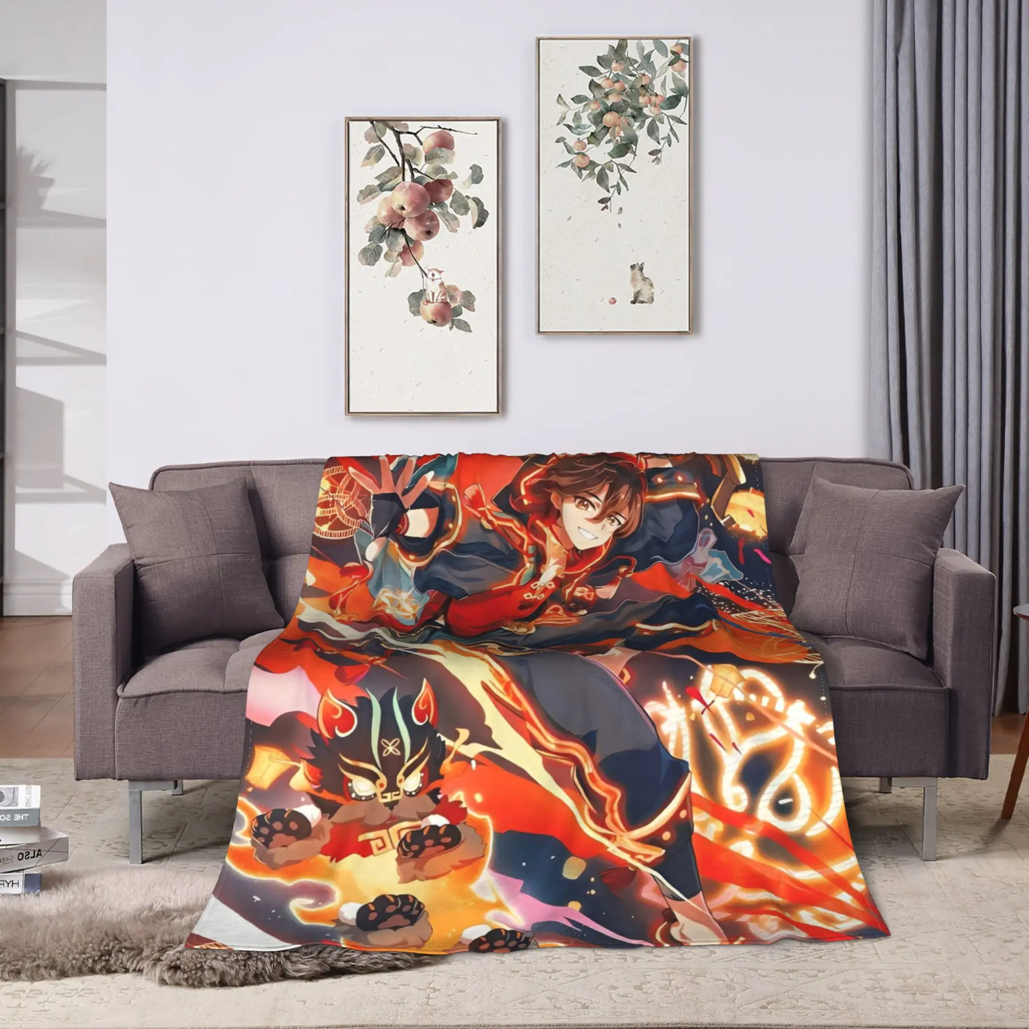 Hollow Knight  Flannel Blankets Winter  Soft Warm Throw Blanket for Kids Home Decor Street Trend Bedspread Sofa Bed Cover