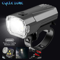 3 LED Bicycle Front Light Bicycle Head Light Type-C Rechargeable Bike Flashlight 3 Modes Bike Safety Lamp Cycling Accessories