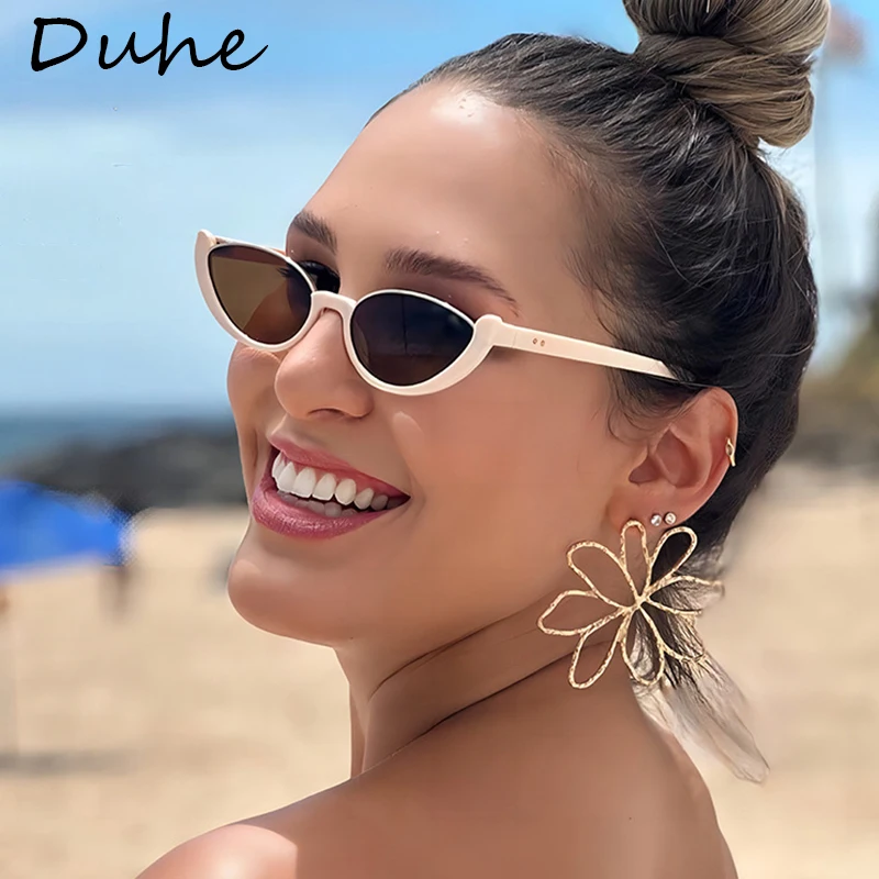 New Women's Cat-eye Half-frame Sunglasses, Fashionable Internet Celebrity ins Sunglasses, Trendy Temperament Slimming Sunglasses