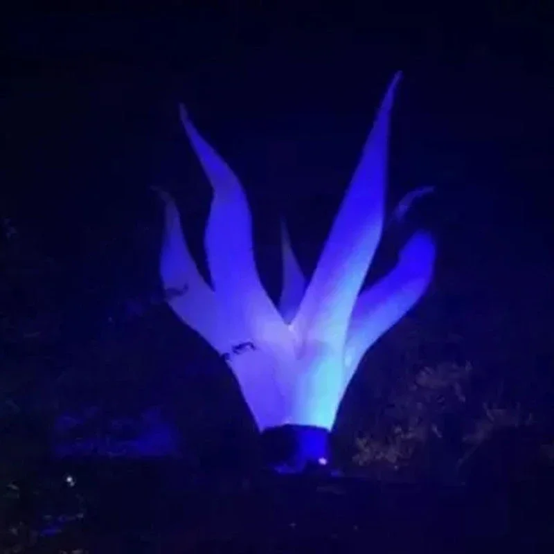2.5mH 8ft Inflatable lighting seaweed stage decoration with lighted led inflatable aquatic plant sprout shape