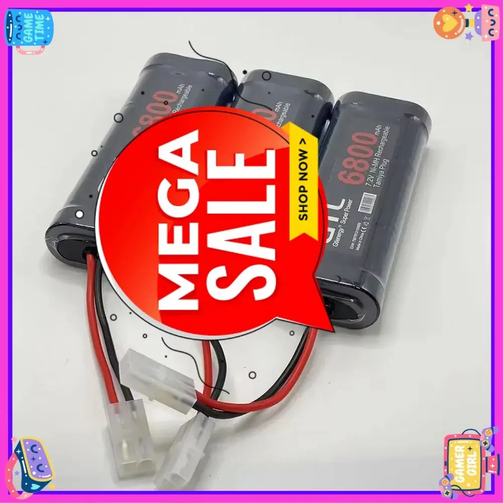 

7.2V 6800mAh High Capacity Ni-MH Rechargeable Battery for RC Car Truck Boat Tank with Tamiya Plug RC Vehicle Battery
