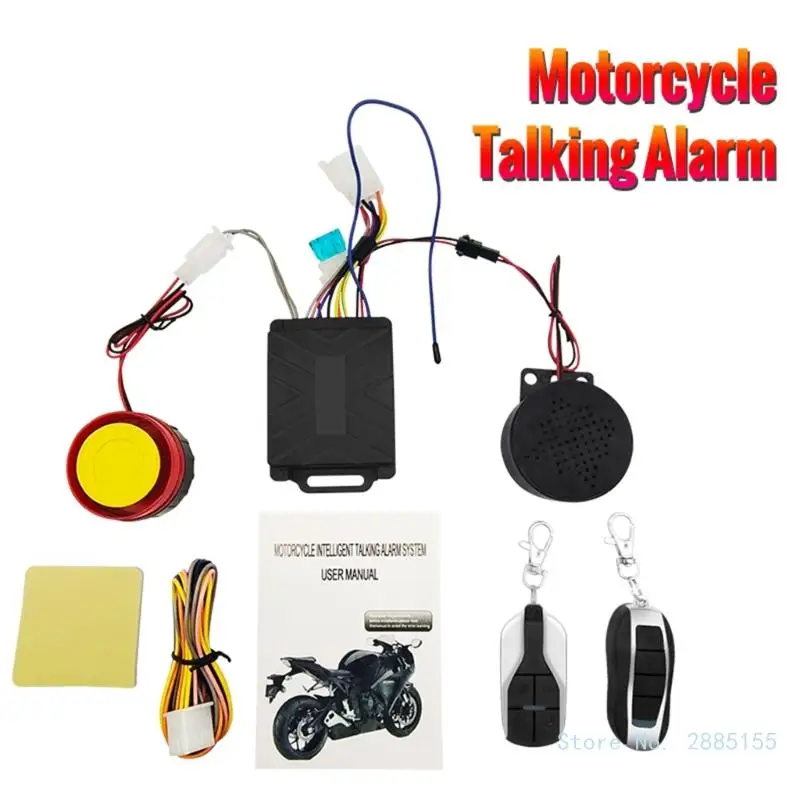 

Motorcycle Alarm System with Remote Control 125db 12V Waterproof Scooter Motorbike Anti Theft Security Warning Alert Set