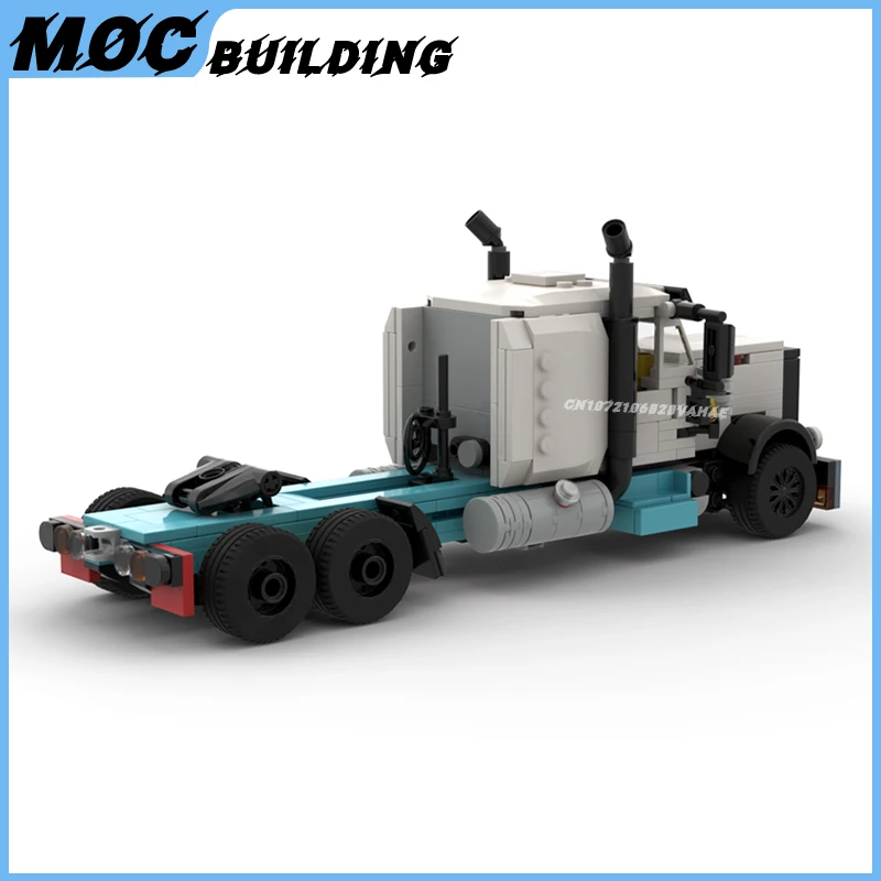 Blok Bangunan MOC Seri Kendaraan Transportasi Kota Model Truk Kabin Tidur DIY Merakit Batu Bata Mainan Mobil Kreatif Koleksi Hadiah