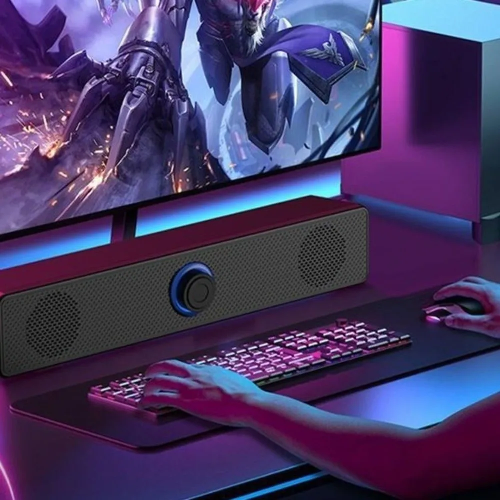 Surround Audio Wired PC Soundbar Stereo Wireless Bluetooth Speaker Strong Bass Compact Stereo USB Powered Soundbar For TV view 3