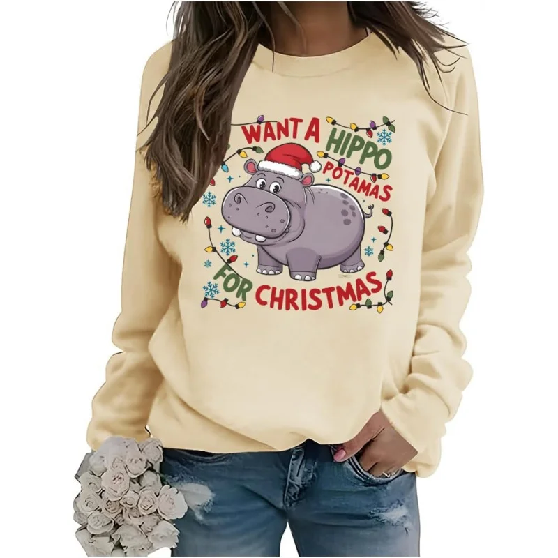 

I Want A Hippopotamus For Christmas funny Sweatshirt