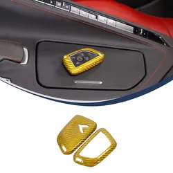 For Chevrolet Corvette C8 2020-2022 Car Key Case Real Carbon Fiber Car Key Case Car Key Case Accessories