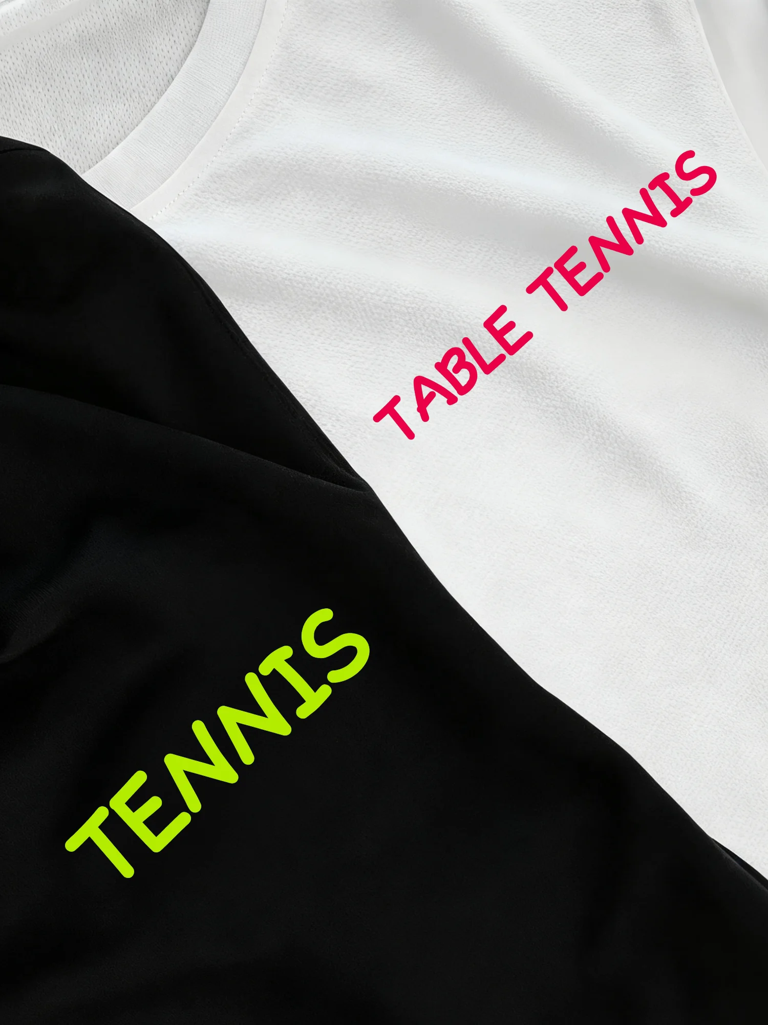 Sporty Quick Dry Loose Fit Large Size Short Sleeve T-Shirt Thin Breathable Top for Men And Women Tennis Gesture Printed