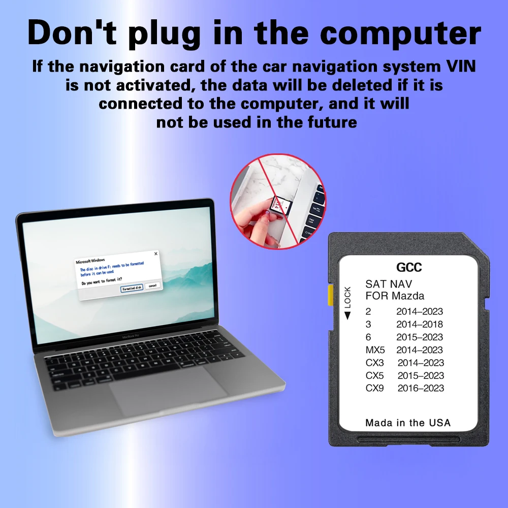SD Memory Card for Mazda 2/3/6/MX5/CX5/CX9 Car Navi Systems Navigation GPS Update General GCC Gulf Area Middle East maps 2024