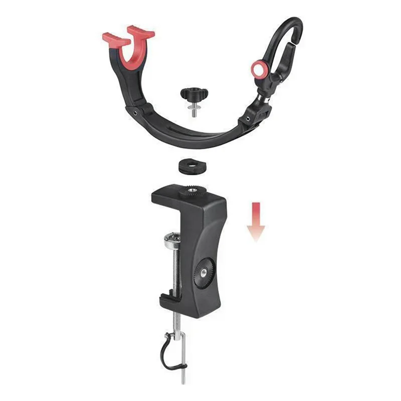 XSXS-Angelreifenhalter mit 360° °   Verstellbare Halterung für Bootsstangen-Stützausrüstung, tragbares Design