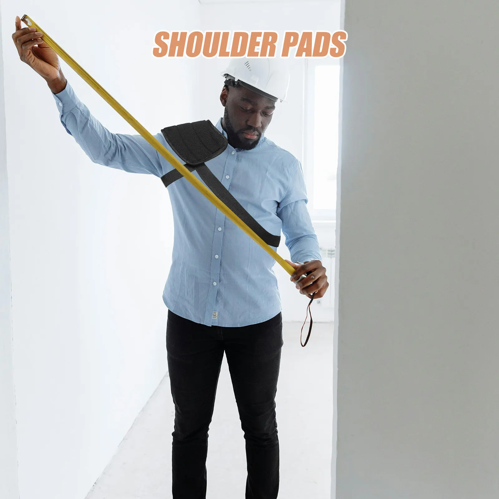 

Thickened Shoulder Pad Black Vest Heavy Loads Carrying Work Outdoor Durability Reusable Canvas Sturdy Cushion Resistant