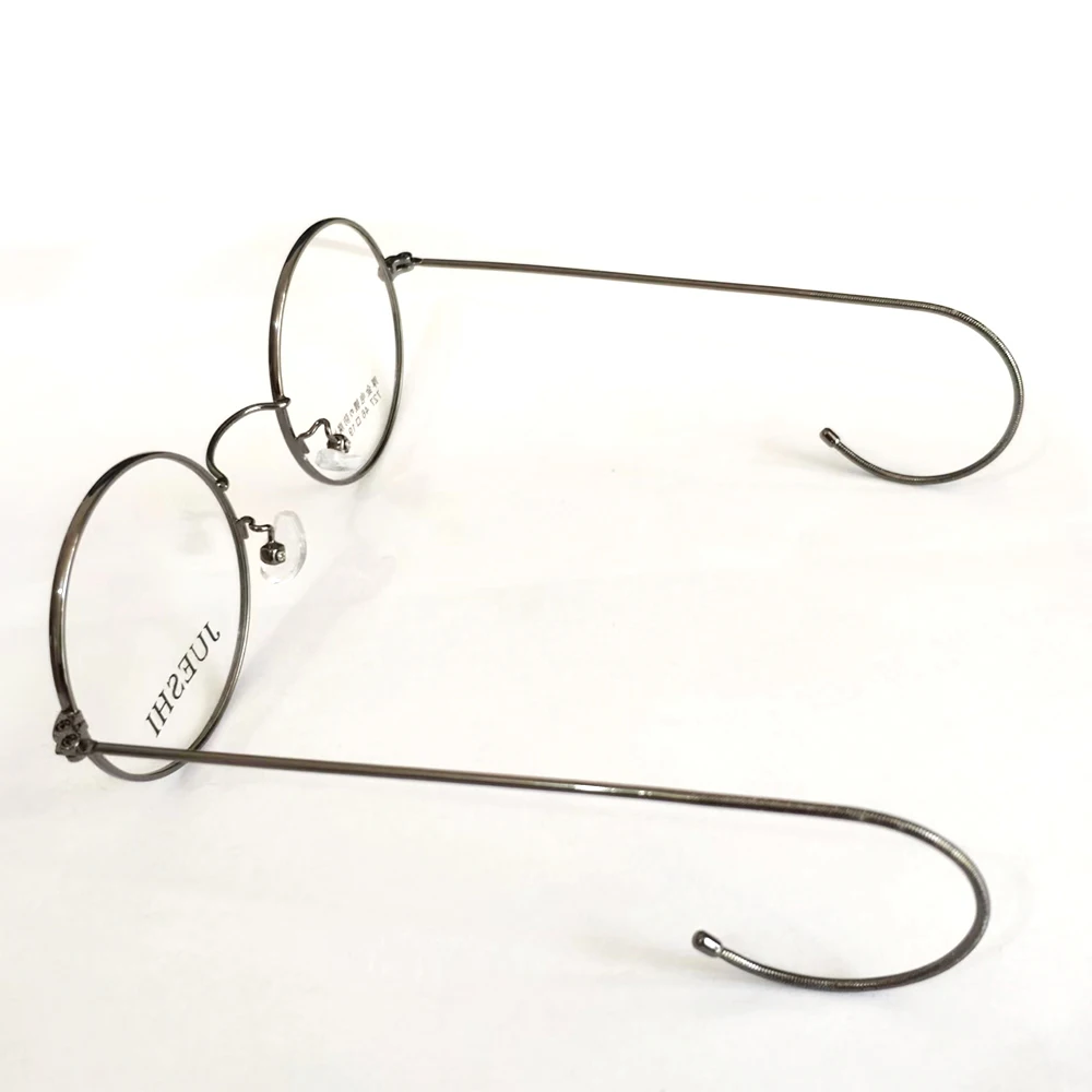 Retro Round Spring Glasses Flexible Optical Eyewear Vintage Filamentous Eyeglasses Classic Adjustable Spectacles