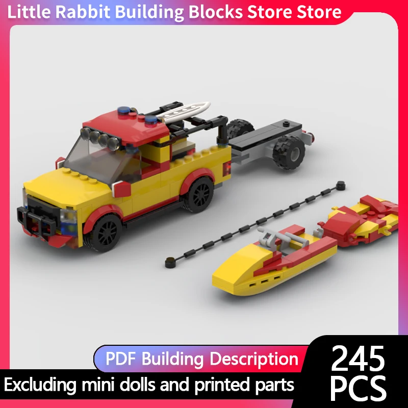 Urban Rescue Vehicles Model MOC Building Bricks Life Guard Truck Modular Technology Children Holiday Gifts Assemble Toys Suit