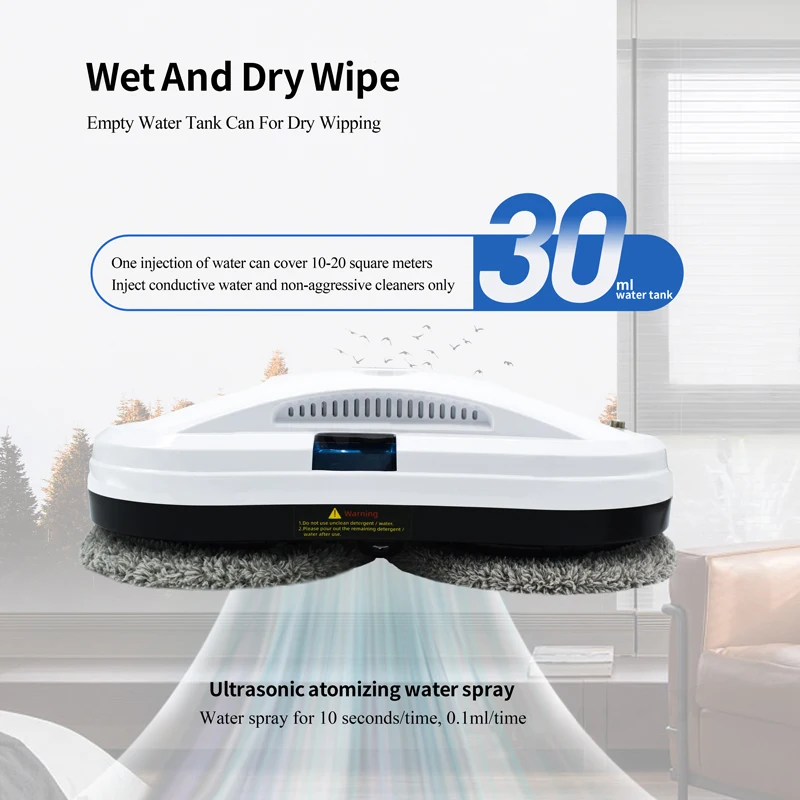 New In Automatic Robot Window Cleaner Vacuum Smart Home Appliance Clean Glass Windows Washer Window Washing Electric Floor Mops