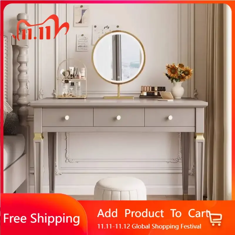 

Salon Nordic Modern Dressing Table Luxury Queen Bedroom Vanity Table Room Women Elegant Salon Schminktisch Trendy Furniture