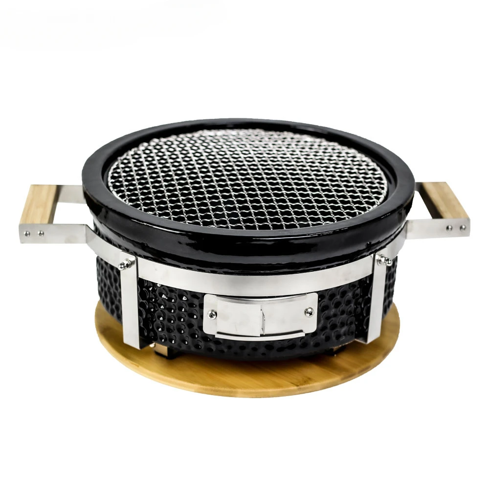 Hibachi Grill For Camping/Indoor Charcoal BBQ Grill Round Oven Smokeless Yakitori Grill