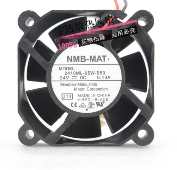 

NMB 2410ML-05W-B50 J19 DC 24V 0.13A 60x60x25mm 2-Wire Server Cooling Fan