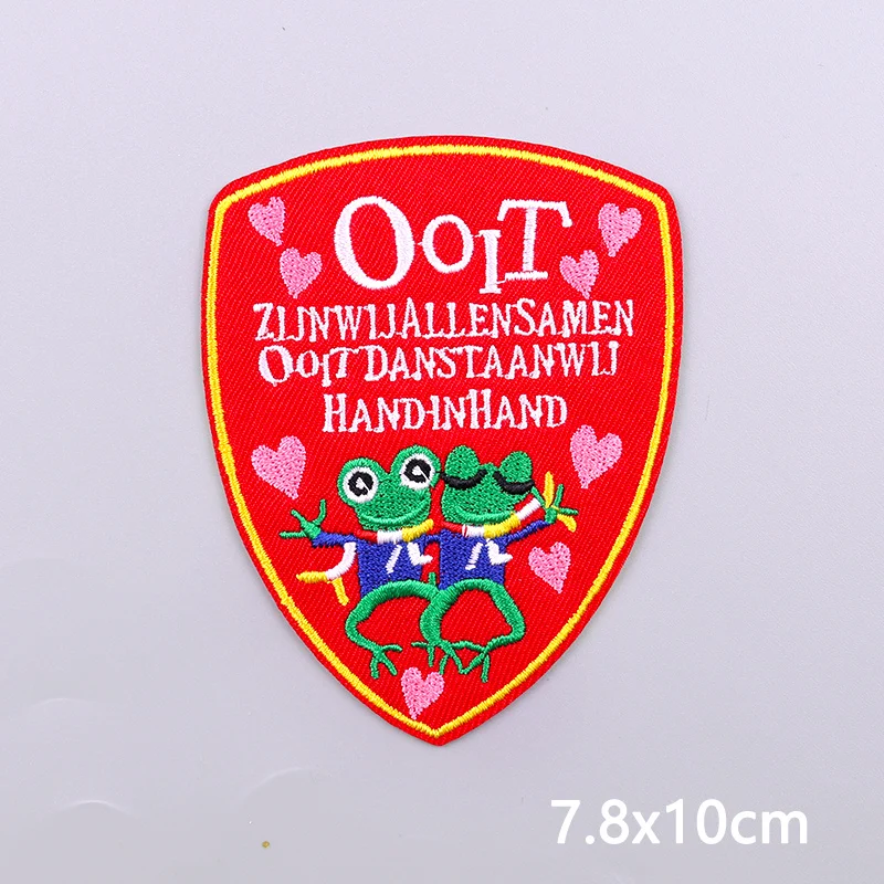 Nederland Oeteldonk embleem borduurpatch opstrijkbare patches voor kleding DIY ster hart carnaval voor Nederland versieren badge