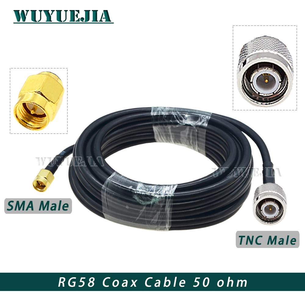 

L12TNC Male Plug to SMA RG58 Cable SMA Male Plug to TNC Male Low Loss Extension TNC to SMA RF Coax Connector Cable 50ohm10CM~30M