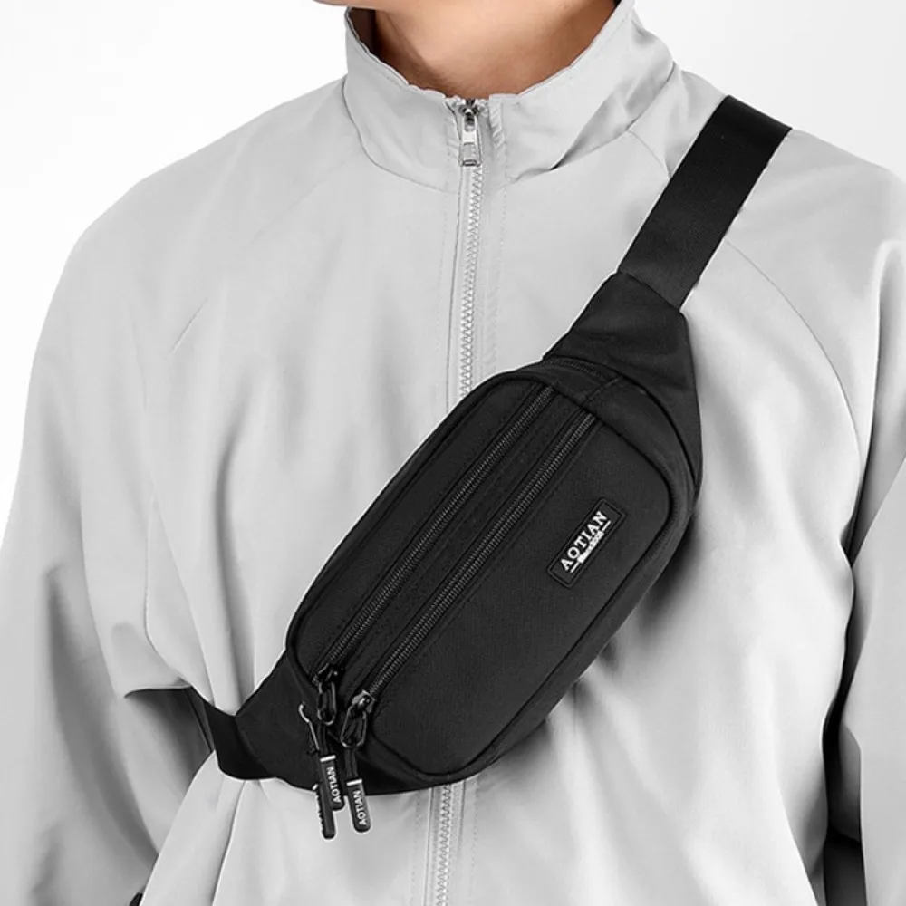 

Large Capacity Running Waist Bags Multi-function Wear-resistant Sports Phone Bag Waterproof Lightweight Men Chest Bag