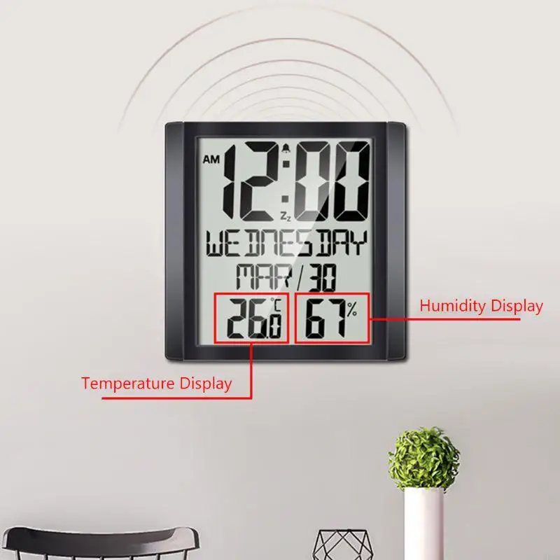 45be Digital Day Clock for Extra Thermeter Hygerometer Calendar Desk