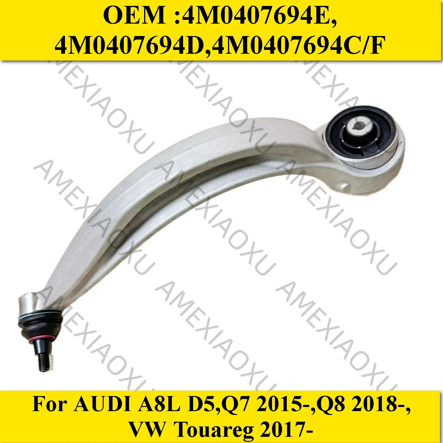 

Передний правый нижний рычаг подвески и шаровая опора 4M0407694E, 4M0407694D, 4M0407694C/F для AUDI A8L D5, Q7 2015-, Q8 2018-, VW Touareg 2017-