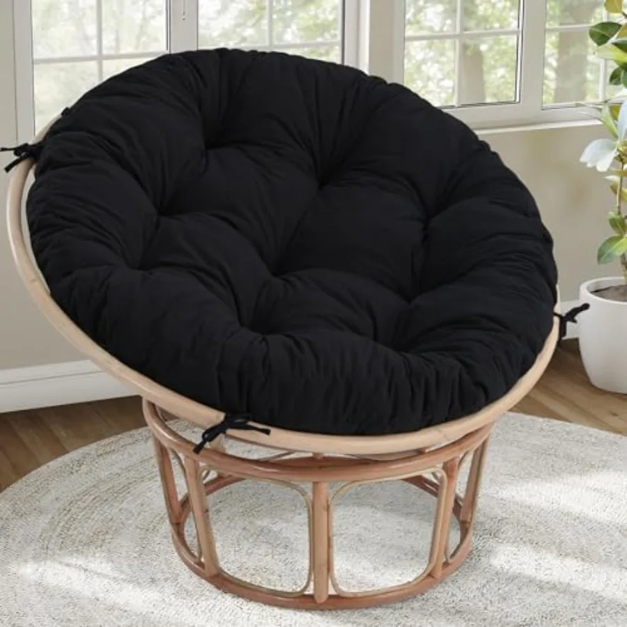 

Подушка для кресла-яйца Papasan, круглая, с толстым вельветовым чехлом, 48 x 48 дюймов, только подушка