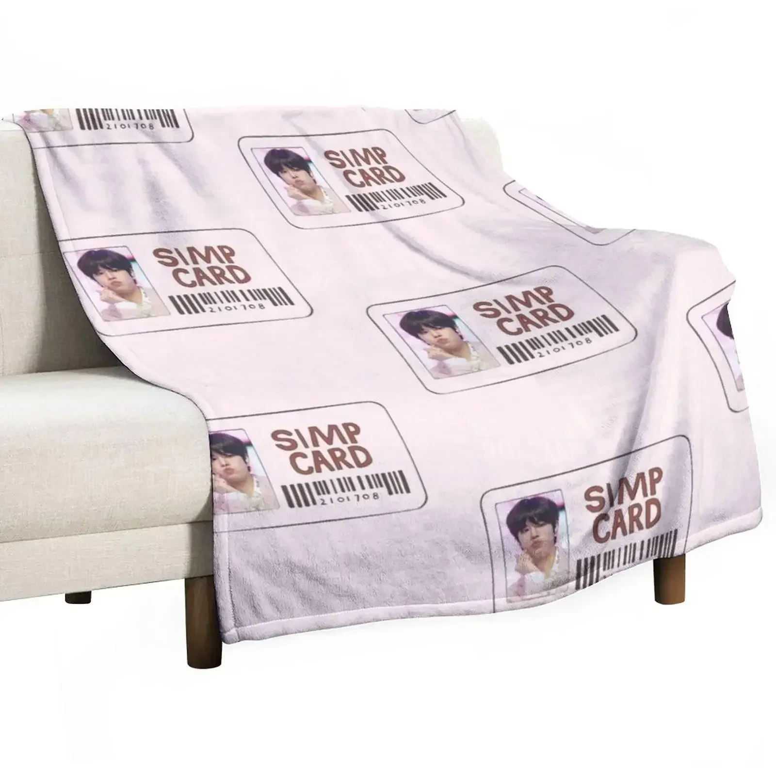 seungmin simp card Throw Blanket Sofas Blankets For Bed Blankets