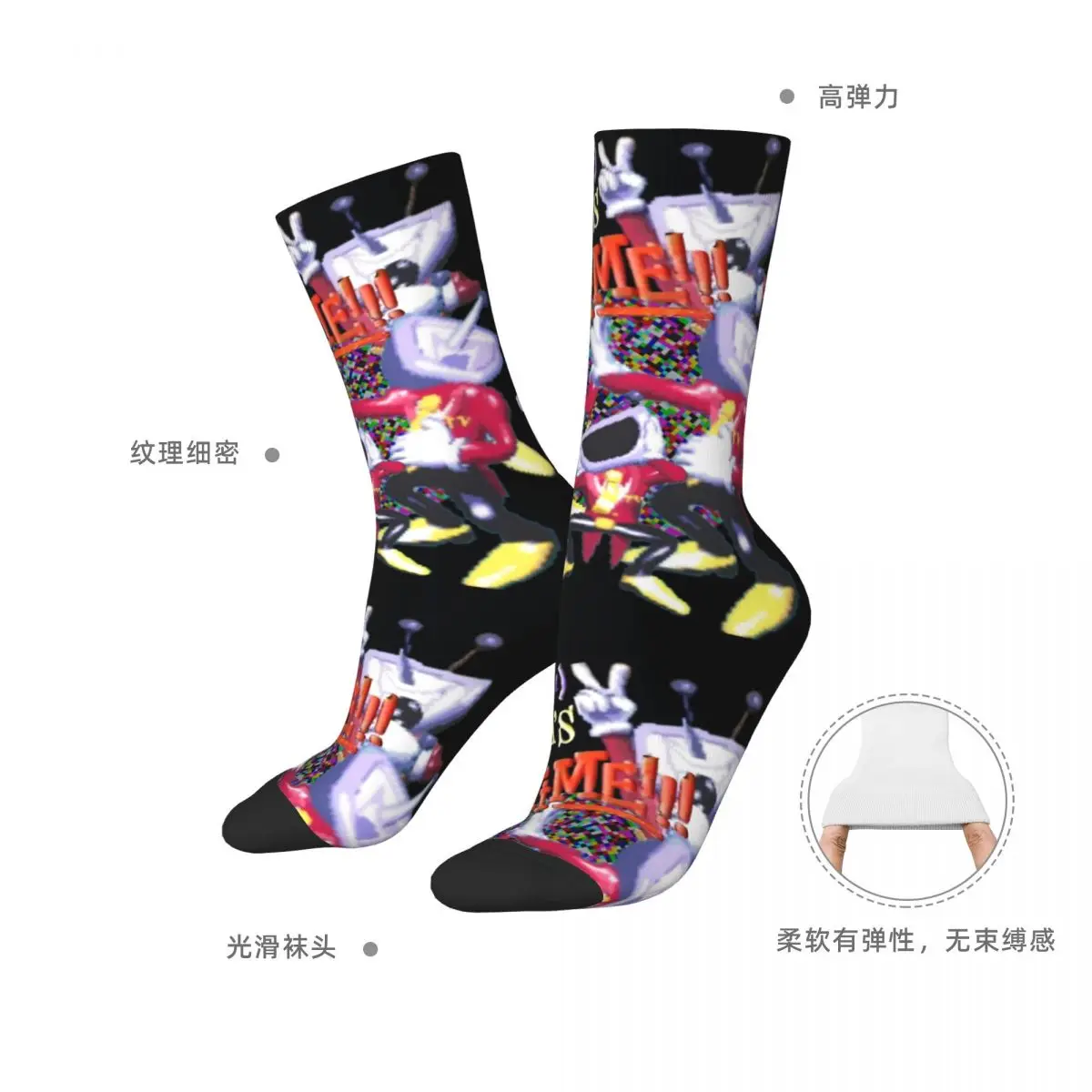 السيد النمل Tenna التلفزيون الوقت الجوارب Deltarune جوارب مضحكة الخريف المضادة للانزلاق للجنسين الرجال الجوارب الدافئة لينة تصميم الجري الجوارب