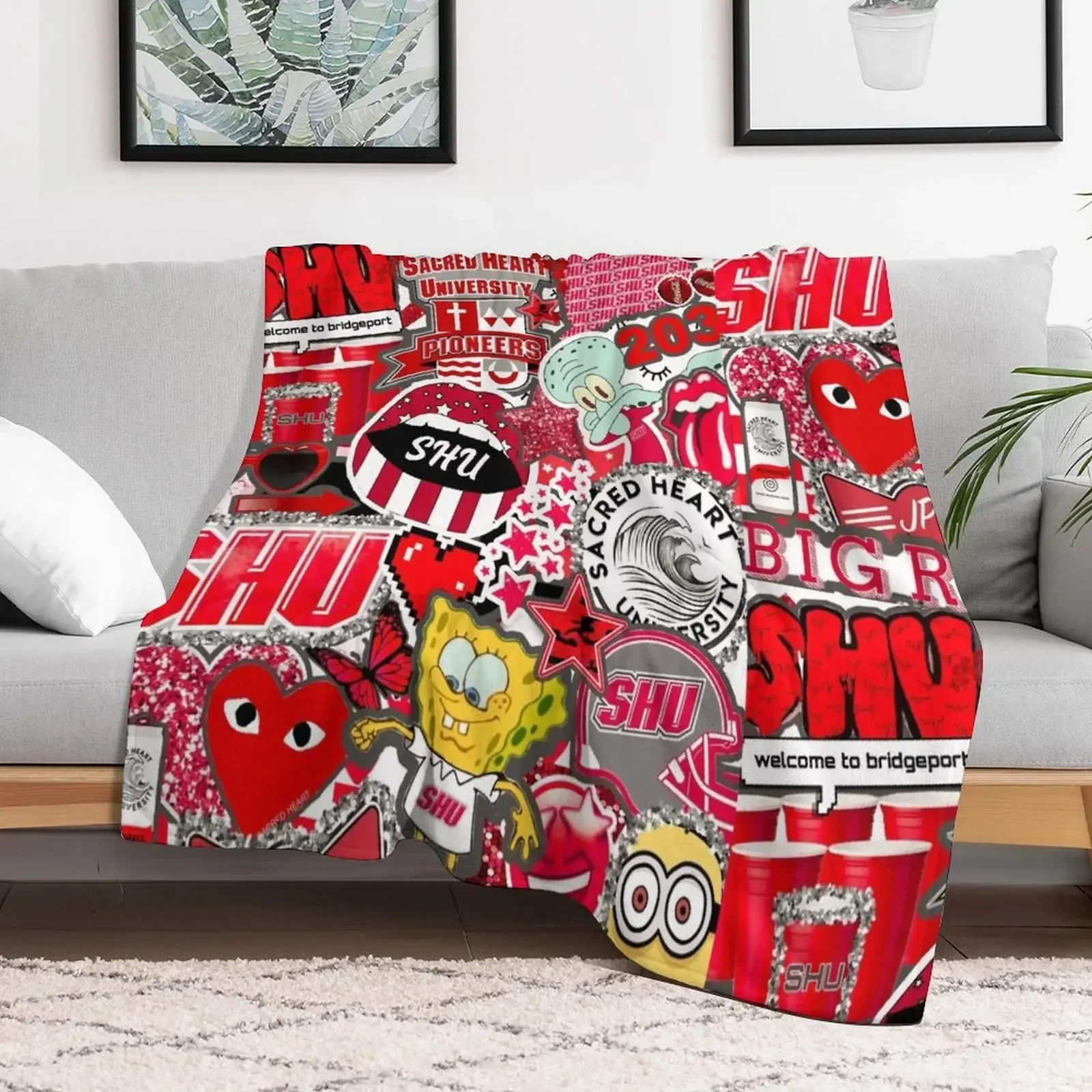 

Sacred Heart University Collage Throw Blanket For Baby Warm Quilt Soft Blankets
