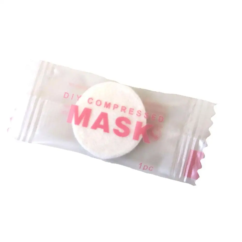 يمكن التخلص منها مضغوط قناع الوجه ورقة ، المحمولة الجلد ملفوفة أدوات ، غير المنسوجة العناية بالسفر ، القطن الوجه ، م X2Z7 ، 30 قطعة ، 50 قطعة