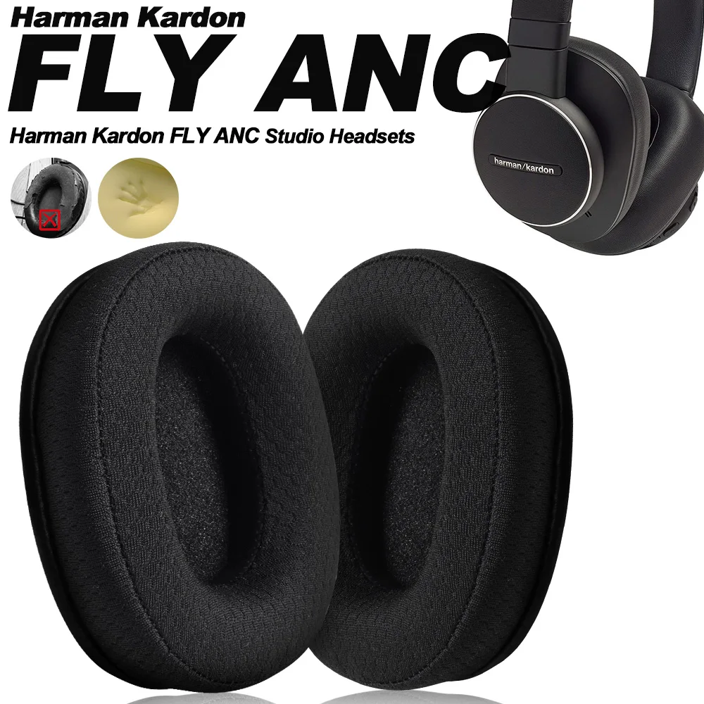 Almohadillas para auriculares Harman Kardon FLY ANC, almohadillas de repuesto para auriculares, orejeras, fundas de memoria de tela suave, proteína de esponja