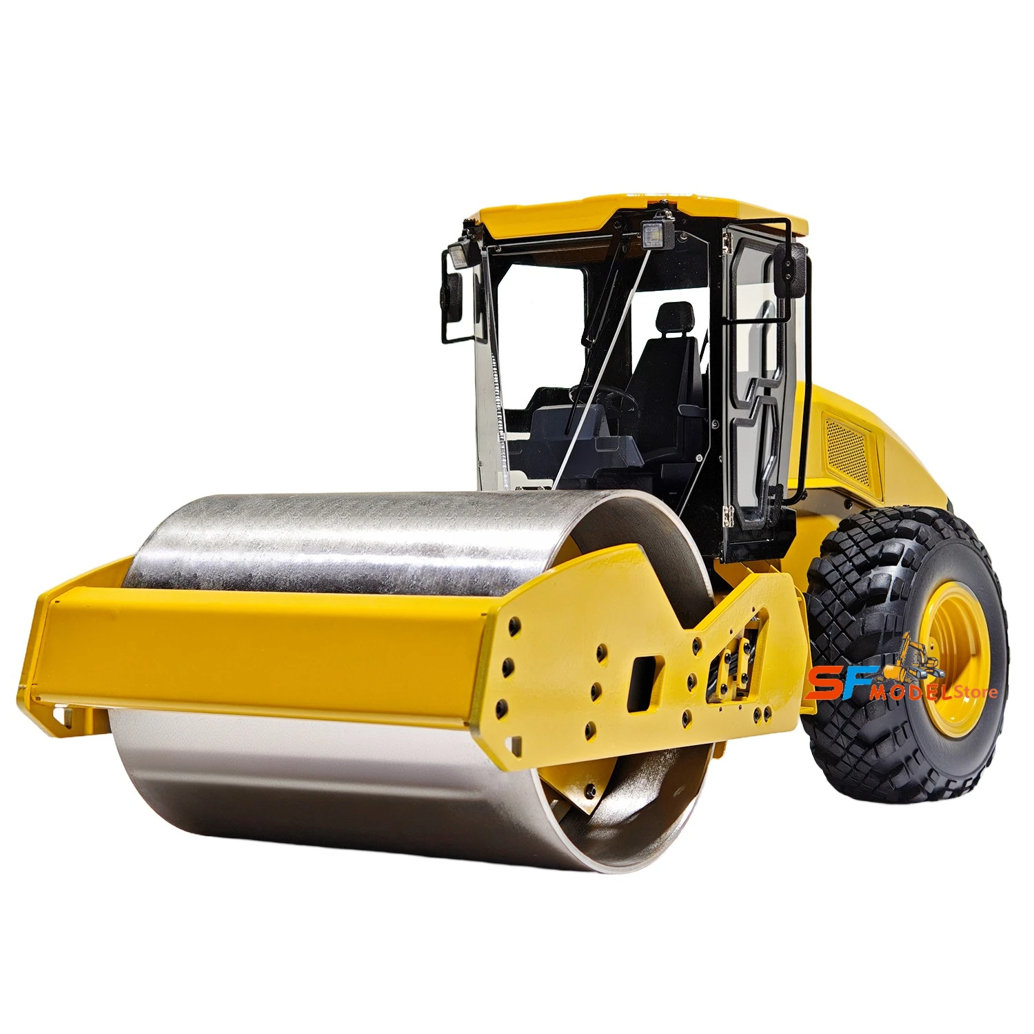 รถบดถนนโลหะ CS11 ขนาด 1/14 แบบควบคุมระยะไกล ระบบไฮดรอลิก ของเล่นรถบดถนนจำลอง เครื่องจักรกลวิศวกรรม