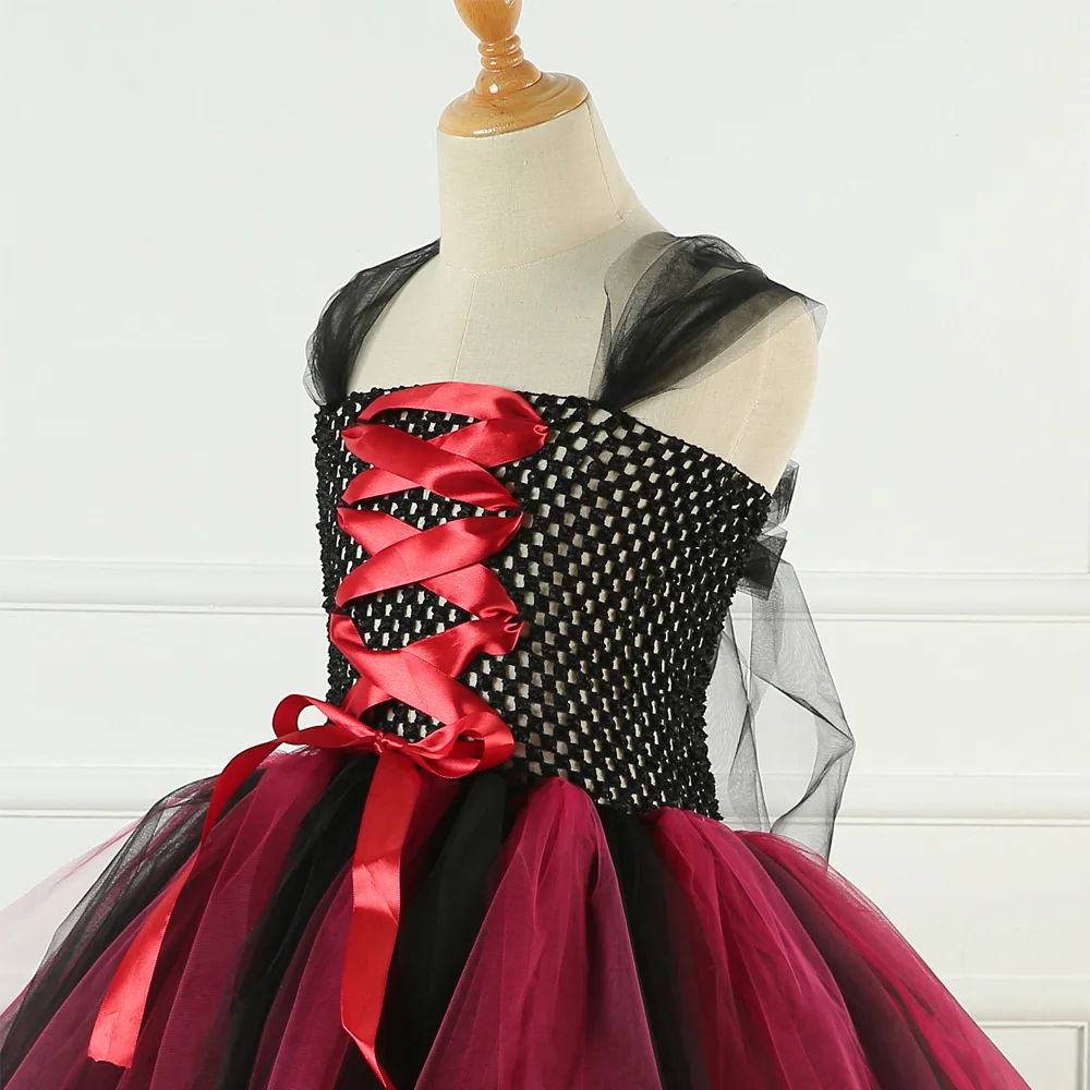 Halloween-Hexenkostüm für Mädchen, flauschiges Tutu-Kleid für Kleinkinder, Kinderparty- und Tanzkleidung für Mädchen. – Detail 7