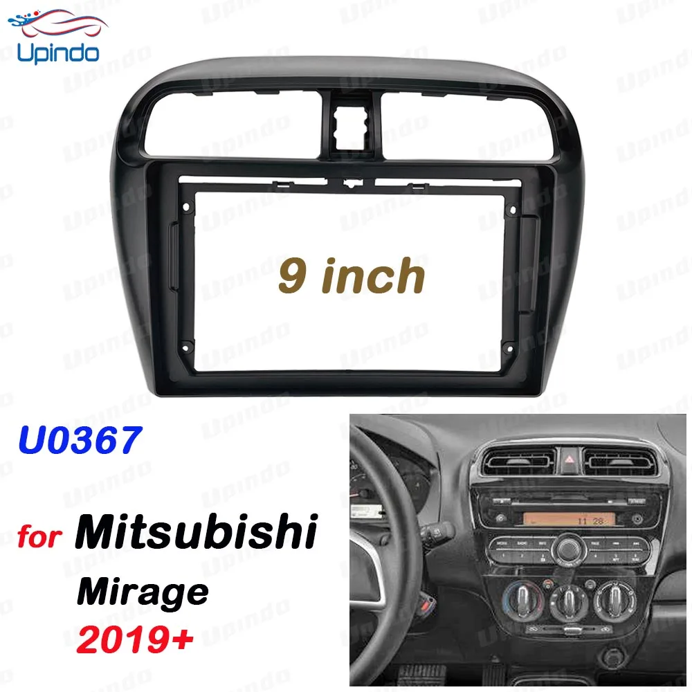 Car Accessories 2 Din 9 Inches Radio GPS Fascia Panel Frame Dash Board Mount Kit for Mitsubishi Mirage 2019+