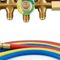 Manifold Gauge Set For R502 3 Way Hose Kit Car Air Conditioning Repair Tool With Dual Gauge And Sight Glass