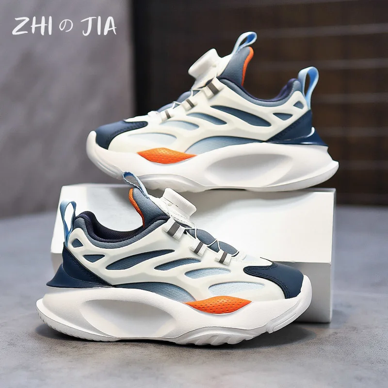 Autumn New Mesh Children's Sports Shoes Boys Lightweight Non Slip Breathable Running Footwear Girls Fashion Trend Matching Shoes