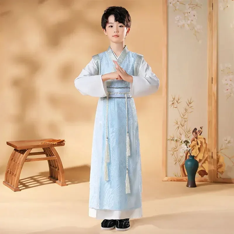 

Baby Hanfu Dress Boy Set Traditional Chinese Costume Cosplay Children Ancient Stage Outfit Girl Suit Kids Clothes Vestido Chino