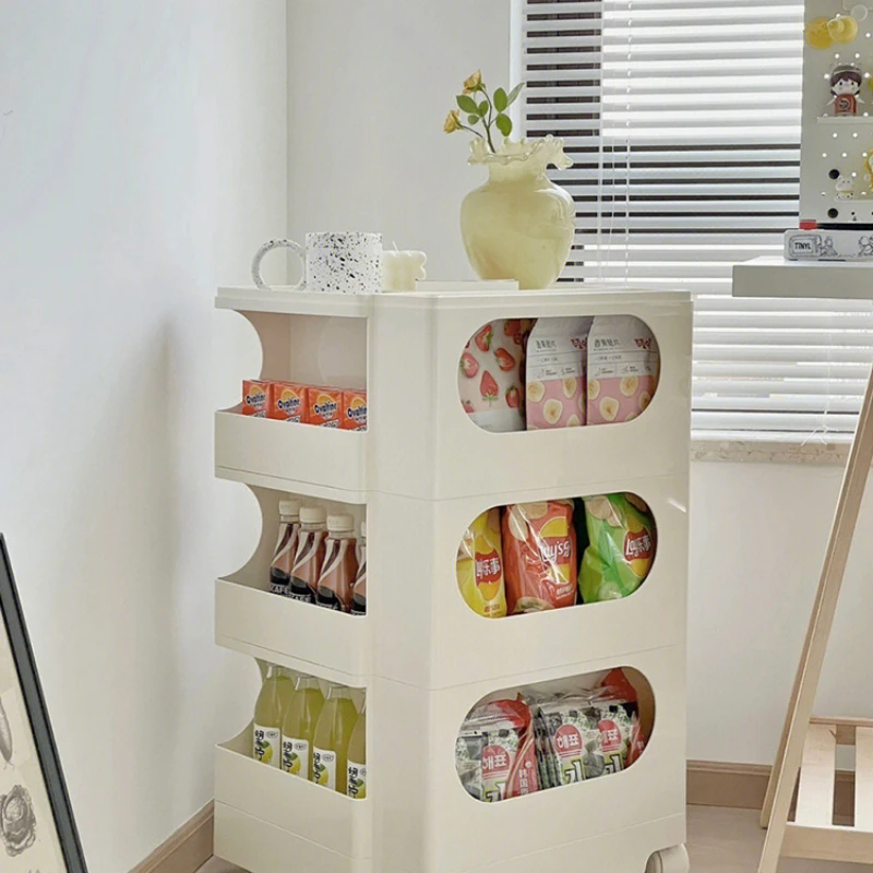 

Snack storage cabinet, internet celebrity storage cabinet, storage box, living room rotating and moving