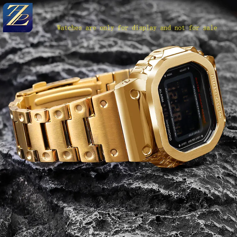 حزام من الفولاذ المقاوم للصدأ للرجال ، حزام حافظة معدل ، ملحقات ، مناسب لـ Casio 5600