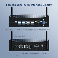 HYSTOU Fanless Industrial Mini PC 8th 10th Core I3 I5 I7 Dual LAN COM 8 USB Desktop Mini Computer Model H7 Win 10 11 Linux PC