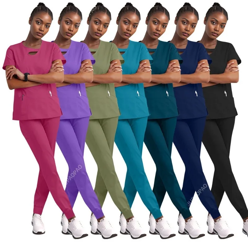 Fashionable Nurse Uniforms Operating Room Medical Uniforms Hospital Work Cleaning Sets Medical Nurse Dental Surgical Gowns Work