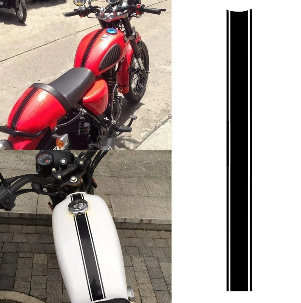 1pc Universal Motorcycle Badge Decal Motorcycle Tank Decorative Strip Motorcycle Body Slim Strip Sticker Motorbike Accessories